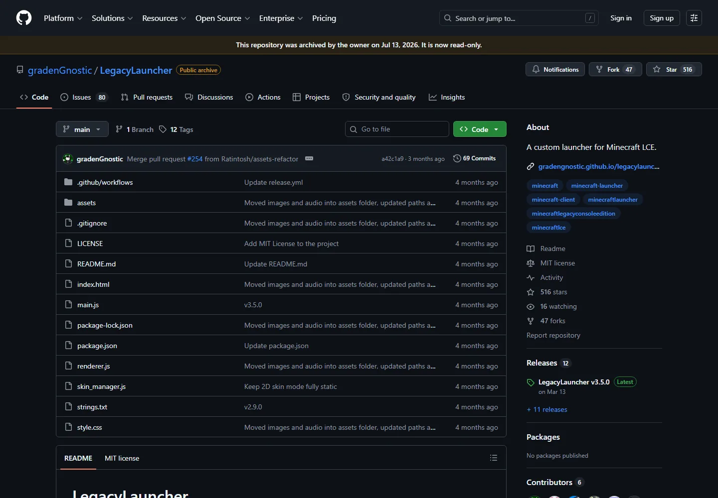 Official archived LegacyLauncher GitHub repository