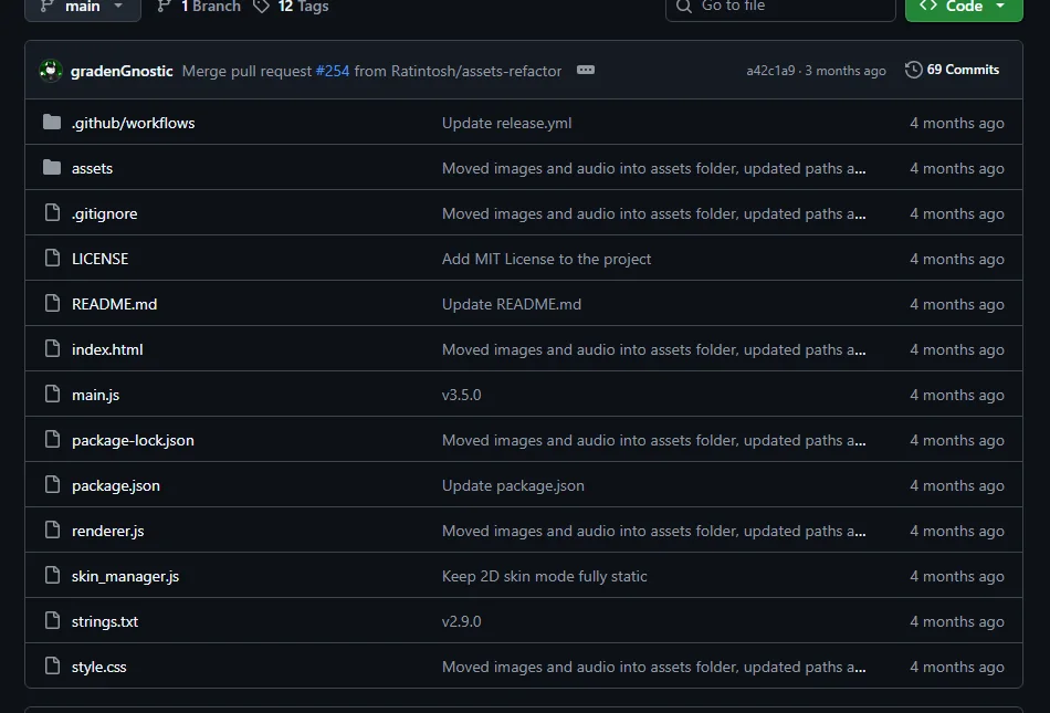 LegacyLauncher source-code file tree